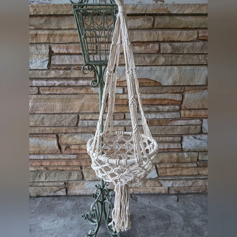 Fab Habitat Hanging Macrame Boho Basket